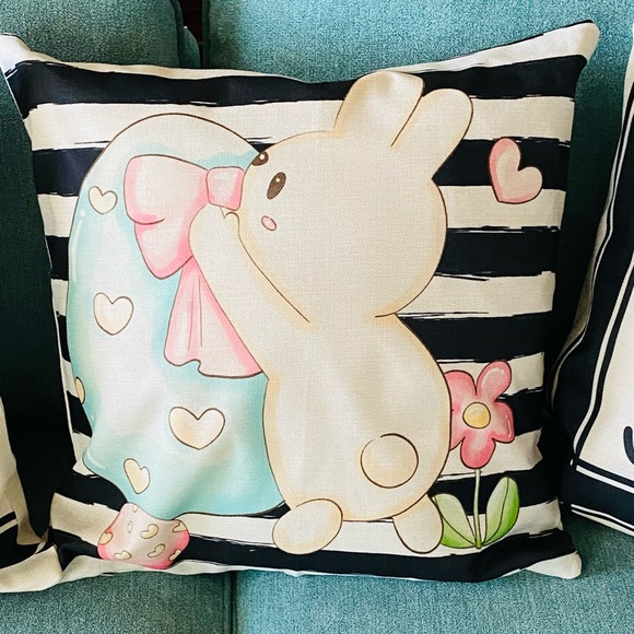 Easter/Spring Decorative Pillow Covers for 18” x 18” pillows. Set of 4. NEW - Picture 11 of 12
